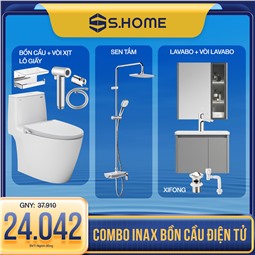 Combo INAX bồn cầu điện tử